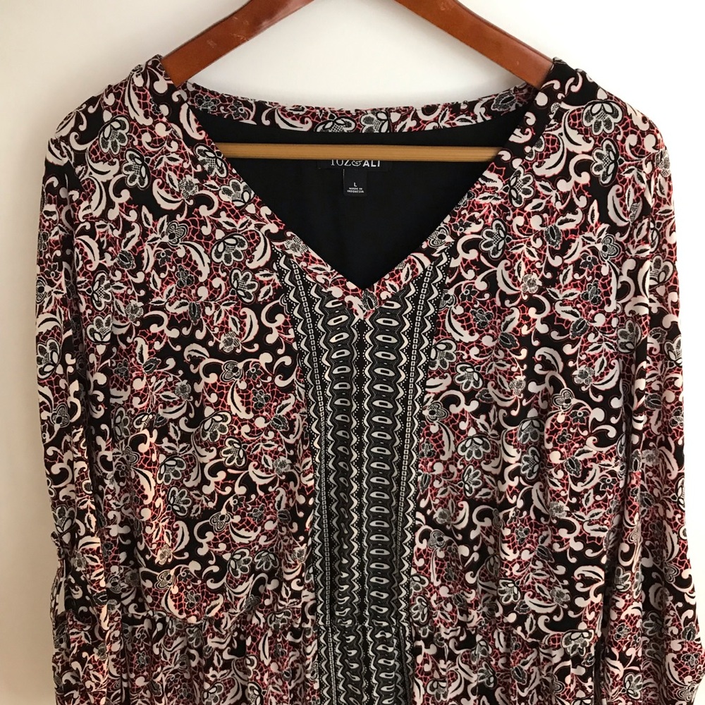 Roz & Ali - 3/4 Length Sleeve Dress